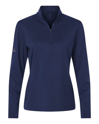 12753 - Ladies' Textured Stripe Quarter-Zip Pullover